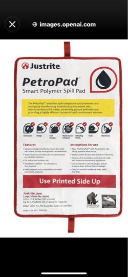 Justrite PetroPad Smart Polymer Spill Pad