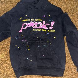 spider all black hoodie