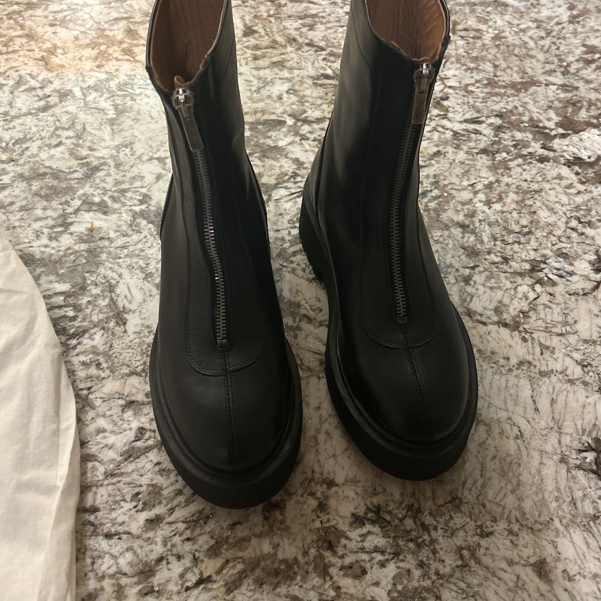 Black Flattered Alma Boots- Size 7 US