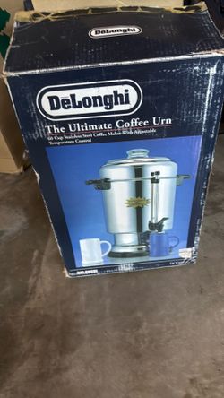 NEW De’Longhi 60-Cup Stainless Steel Coffee Urn – Never Used – Adjustable Temperature