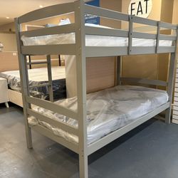 New Twin/Twin Bunk Bed & Mattress 