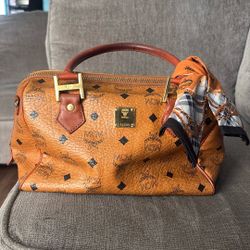 Vintage Mcm Bag , With Vintage And Mcm Scarf Attached