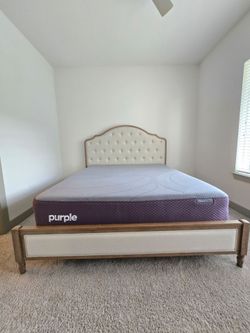 Cal King Mattress and Bed Frame - Purple Mattress Restore Plus Hybrid 13"