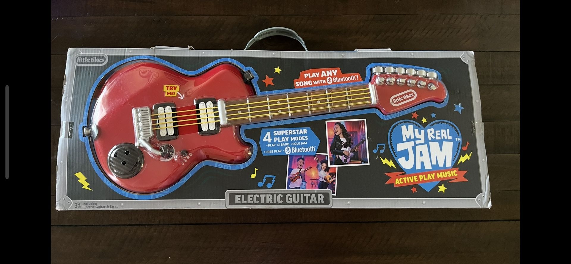 Little Tikes My Real Jam Active Play Electric Guitar Bluetooth Red New In Box