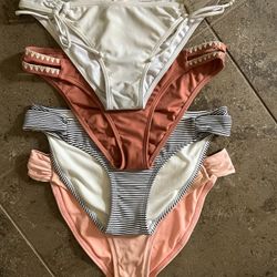 Lot of 4 Bikini Bottoms, Size M US, Swimwear Bathing Suit