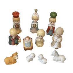 Ceramic Nativity Set Christmas Mary Joseph Jesus