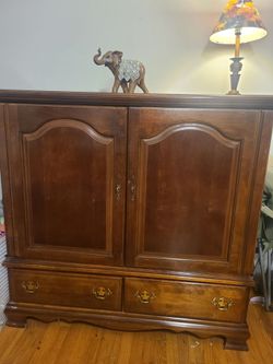 Wood Armoire Cabinet with Drawers