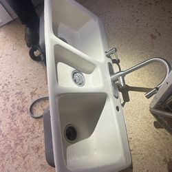 Vintage cast iron sink
