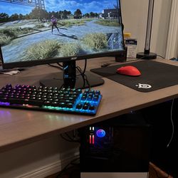 High-Performance Gaming & Streaming PC Setup – Ryzen 7 5700x, RTX 3070 100hz Monitor