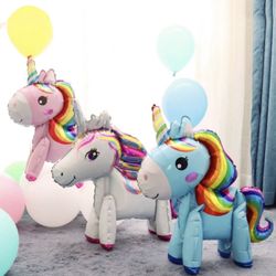 3 Pc  Unicorn  Balloons Set 