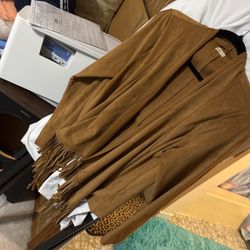 Suede cardigan 