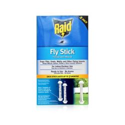 Raid Fly Stick Flying Insect Trap for Indoor/Outdoor, 2 Pack