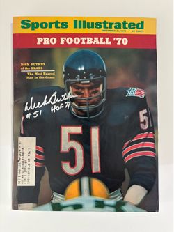 1970 Dick Butkus Autographed Sports Illustrated