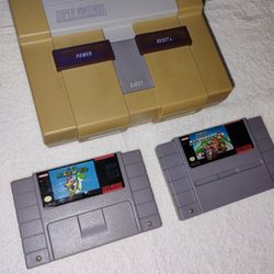 Super Nintendo SNES Game Console And Games Bundle Collection Entertainment System Video Game 