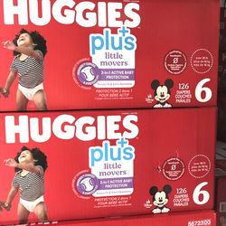 Huggies  Little Movers Plus Size 6/126 Diapers 