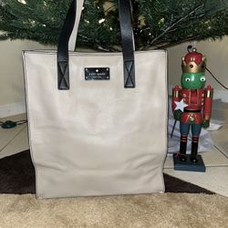 Kate Spade Rectangular Leather Tote/Shopper - Taupe/Black