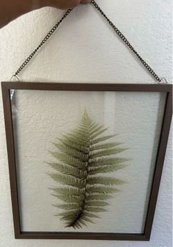 Like new wall hanging antique bronze, brass framing with antique bronze brass chain