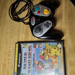 Smash Bros Melee + GC Controller Bundle