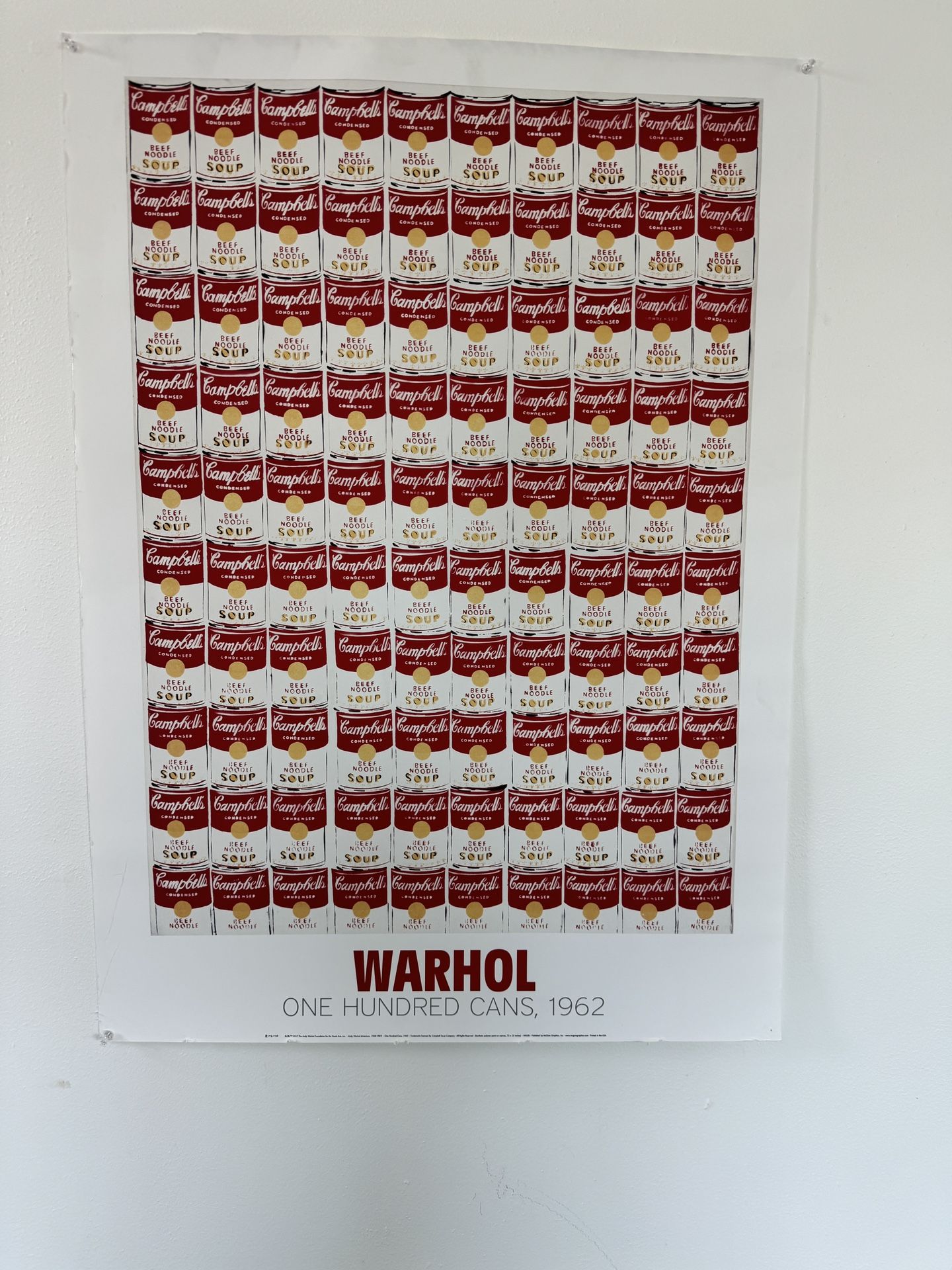 Warhol One Hundred Cans Poster Print