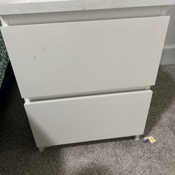 IKEA Bedside Table With 2 Drawer 