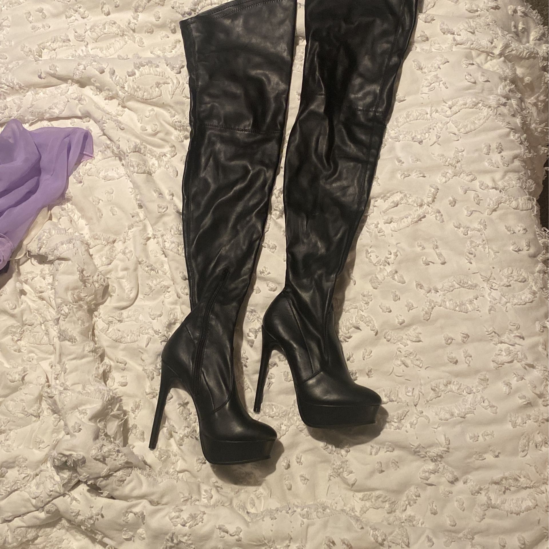 Black Ultra Thigh High Boot