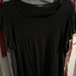 Black ruffle sleeve shirt