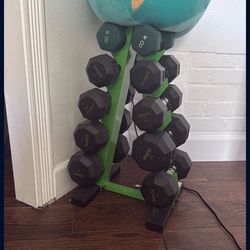 Dumbbell Weight Set with Vertical Rack STAND INCLUDED  