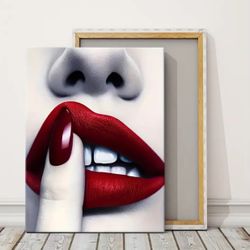 Red Lips Painting 