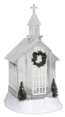 Lighted glitter church