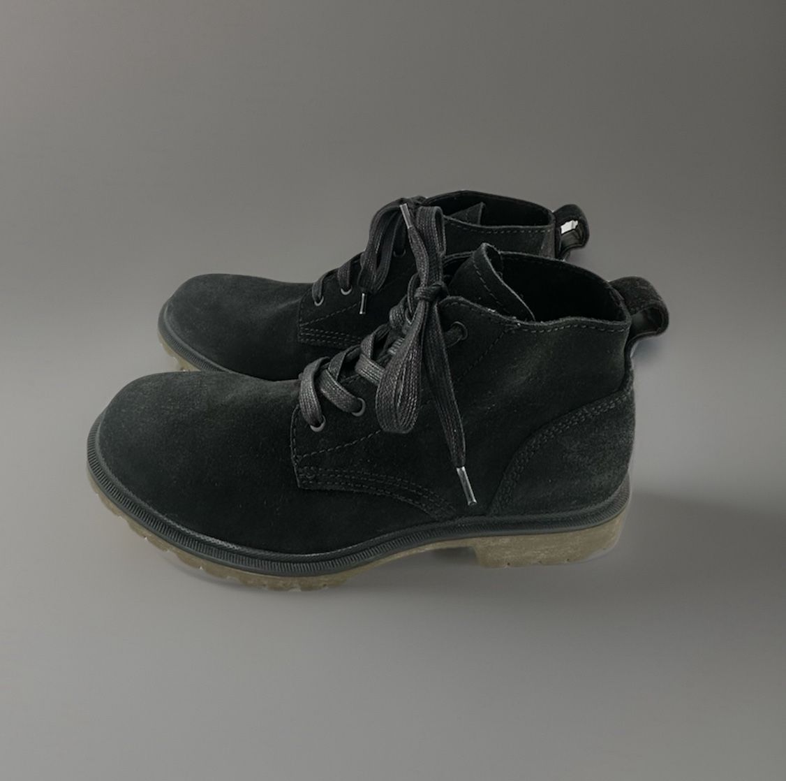 Frye and Co. Men’s Black Suede Chukka Boots Lace-Up Ankle Lug Sole Size 11