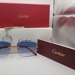 Cartier Rimless Glasses(Blue)