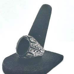 Men’s Onyx Ring Size 11 – Sterling Silver 925