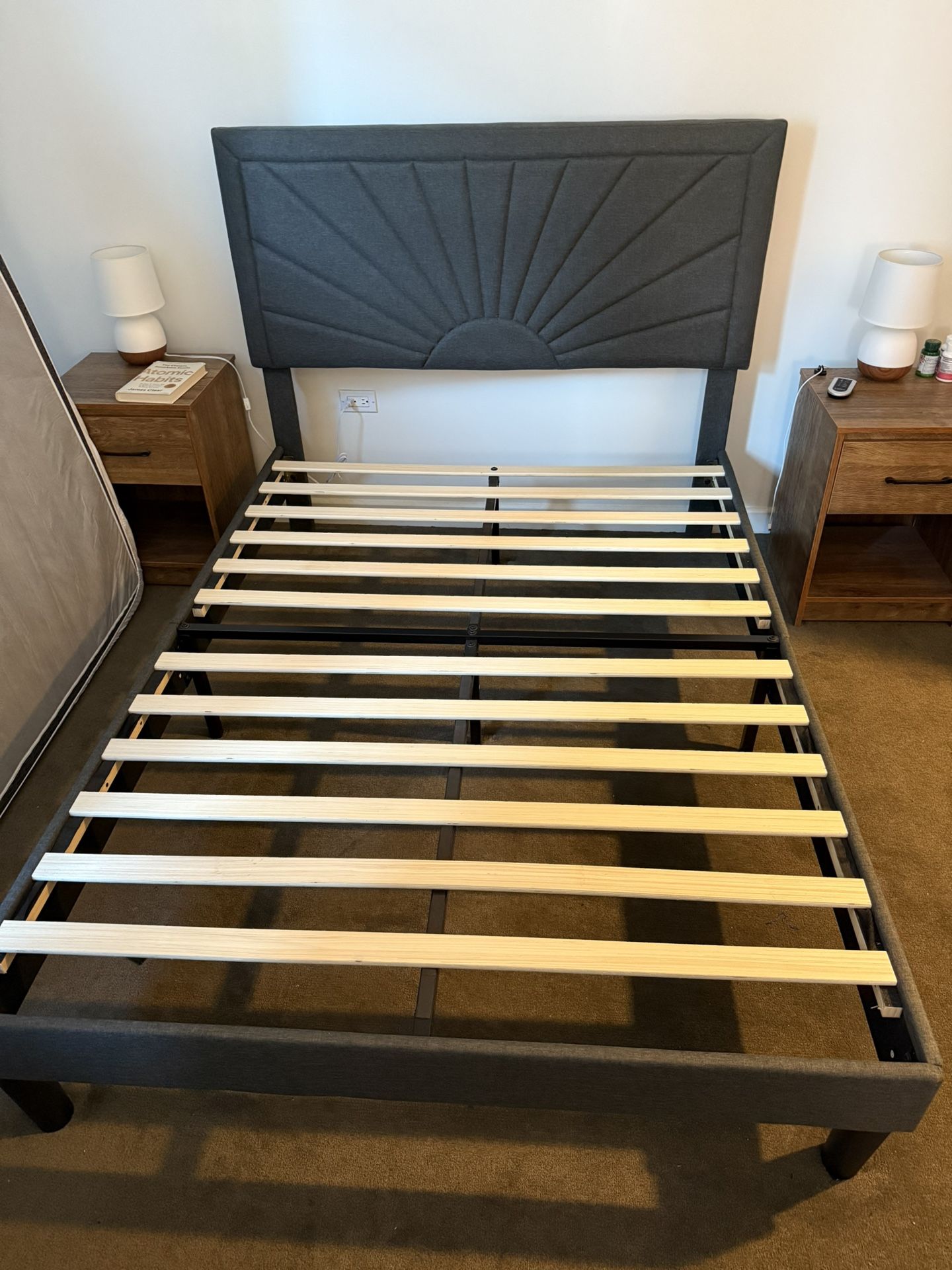 Full Bed Frame, Upholstered