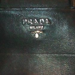 Authentic Prada BLK Leather Purse 