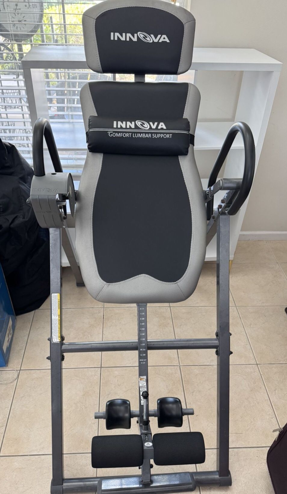 Innova Inversion Table with Lumbar Support Folds