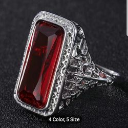 Faux Ruby Ring