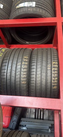 19” tires RF 255/35/19 semi new with free installation $250 both