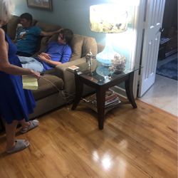 3pc Coffee And 2 End Tables Glass Top Lazy Boy