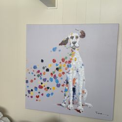 Colorful Dalmatian Canvas Wall Art 