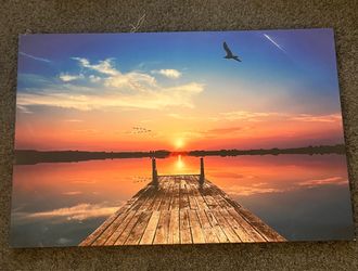 Sunset Dock Wall Art Print