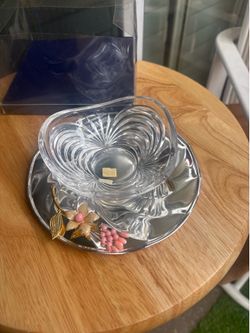 Vintage Crystal bowl and decorative dish
