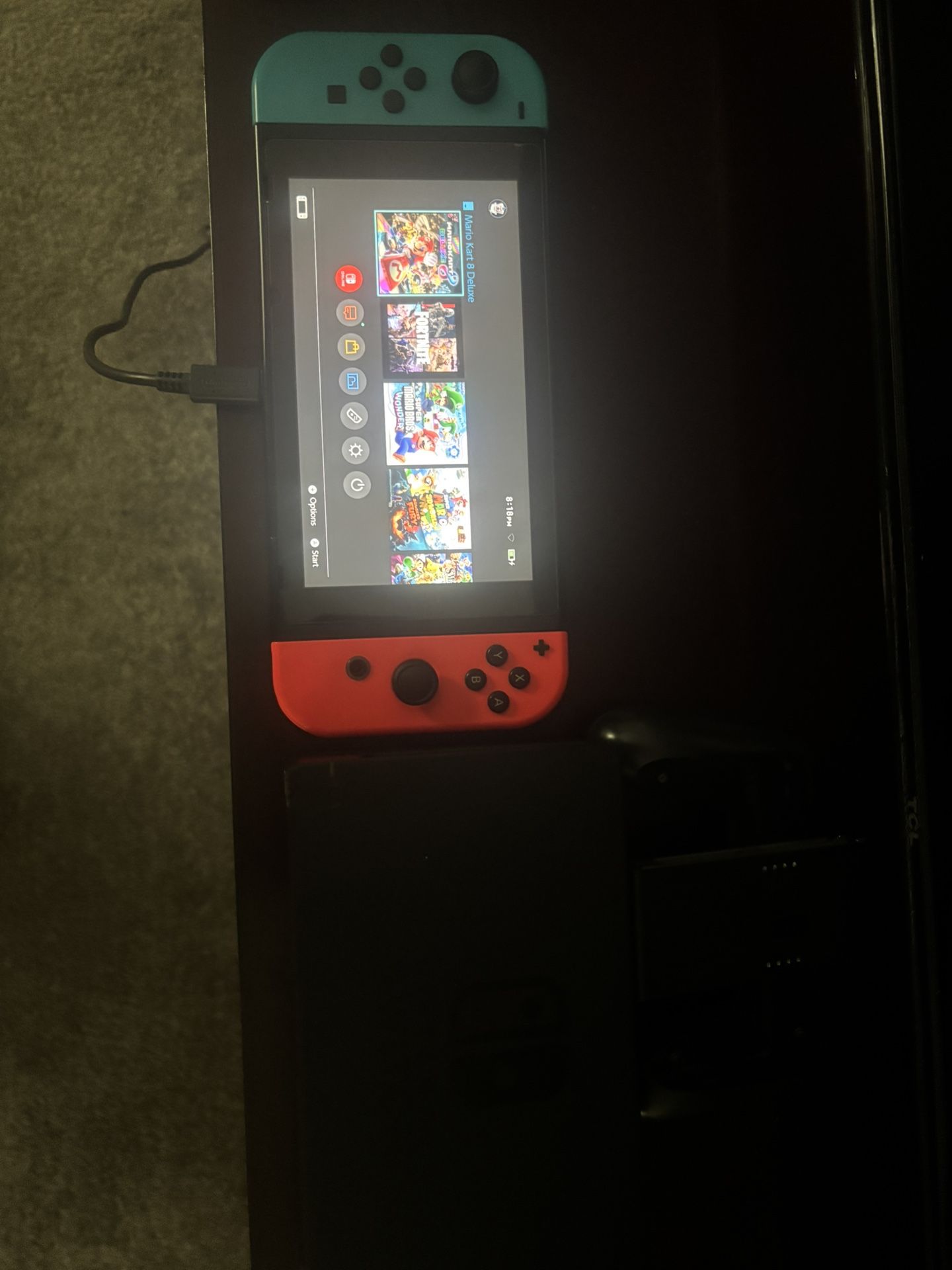 Nintendo Switch With Mario Kart And Mario Wonder