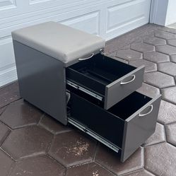 Rolling Office 2-Drawer Filing Cabinet With Keys (PickUp Today Available) NEED GONE ASAP 