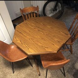 Wooden Dining Table/4 Chairs