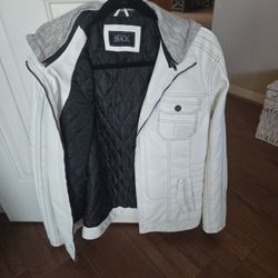 Large White Leather JACKET