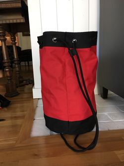 thumbnail image 2 of Magnoli Clothiers Jason Bourne Red Burn Bank Bag – Large Canvas Duffle With Drawstring 2 of 5