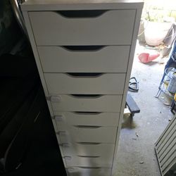 Dresser White  9 Drawers 45 H 14 1/2 W 19 D