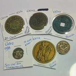 Set Of (6) China Coins 