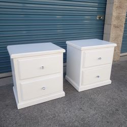 White Bedroom Nightstands Set 