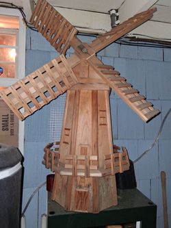 Wood Windmill Yard decor